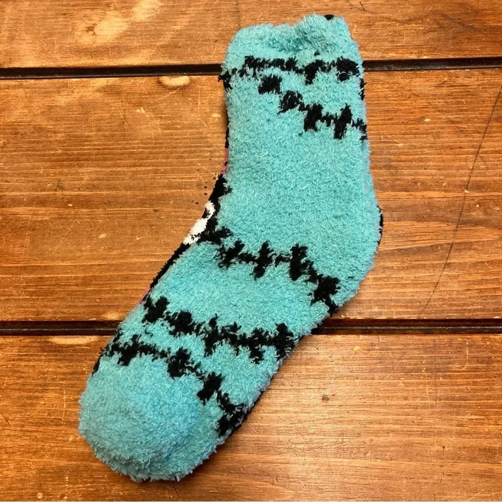 The Nightmare Before Christmas 2 Pair Crew Cozy Socks Jack Skellington NWT Black